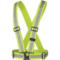 5592 Elastic Safety Harness, High Visibility Lime-Yellow, Silver Reflective Colour, One Size Groupe Generik