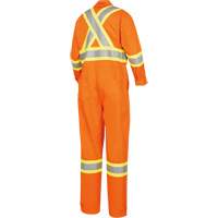 5555 High Visibility FR Rated & Arc Rated Safety Coveralls, Size 36, High Visibility Orange, 11 cal/cm² Groupe Generik