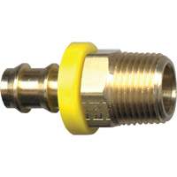 Grip-Tite Male Pipe Hose Fitting, 1/4" x 1/4" Dia, Brass Groupe Generik