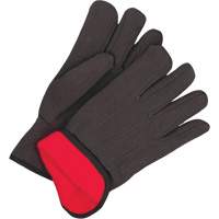 Gants en jersey classiques, Taille unique, Noir, Molleton rouge, &agrave; enfiler Groupe Generik