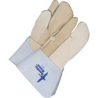 Gants &agrave; trois doigts en cuir, Cuir fleur de vache, Taille 11 Groupe Generik