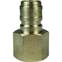 DQC E-Series Straight Through Interchange Plug, Brass, 3/4", Female NPTF, 1700 PSI Groupe Generik