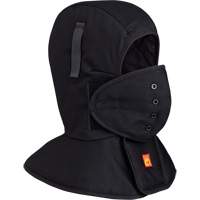 565A Flame Resistant Quilted Long Neck Hardhat Liner, Black, Cotton Groupe Generik