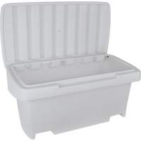 Heavy-Duty Outdoor Salt and Sand Storage Container, 24" x 48" x 24", 10 cu. Ft., Grey Groupe Generik
