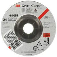 Green Corps Flexible Grinding Wheel, 5" x 1/4", 7/8" Arbor, Ceramic, Type 1 Groupe Generik