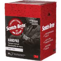 Tampons manuels Scotch-Brite 7447, Oxyde d'aluminium, 9" x 6", Grain Tr&egrave;s fin Groupe Generik
