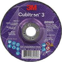Cubitron 3 Depressed Centre Grinding Wheel, 4" x 1/4", 5/8" Arbor, Ceramic, Type T27 Groupe Generik