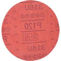 Disque abrasif rouge 01224 Hookit, 316U, dia 6", Grain P120, Oxyde d'aluminium, A Groupe Generik