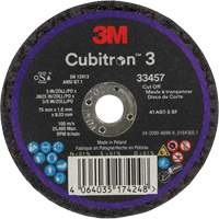 Cubitron 3 Cut-Off Wheel, 3" x 0.063", 3/8" Arbor, Ceramic Groupe Generik