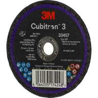 Cubitron 3 Cut-Off Wheel, 3" x 0.063", 3/8" Arbor, Ceramic Groupe Generik