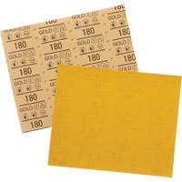 Feuille abrasive dor&eacute;e 12545, 9" x 11", Grain 180, Oxyde d'aluminium Groupe Generik