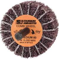 Standard Abrasives Buff and Blend Combi-Wheel 898001, 2" Dia. x 1" W, 1/4" Arbor, Aluminum Oxide Groupe Generik