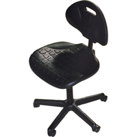 Heavy-Duty Ergonomic Seating, Polyurethane, Black, 250 lbs. Capacity Groupe Generik