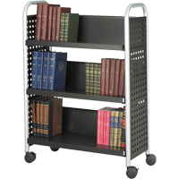 Chariots pour livres Scoot, 200 lb Capacit&eacute;, Noir, 14-1/4" p x 33" la x 44-1/4" h, Acier Groupe Generik