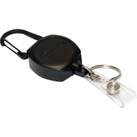 Self Retracting ID Badge and Key Reel, Zinc Alloy Metal, 24" Cable, Carabiner Attachment Groupe Generik