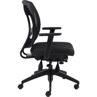 Multi-Tilter Arm Chairs, Fabric, Charcoal, 300 lbs. Capacity Groupe Generik