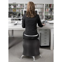 Chaise sph&eacute;rique Zenergy, Vinyle, Noir, Capacit&eacute; 250 lb Groupe Generik