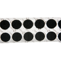Fastener Coins, Hook & Loop, 3/4" Dia., Adhesive, Black Groupe Generik