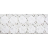 Fastener Coins, Hook & Loop, 3/4" Dia., Adhesive, White Groupe Generik