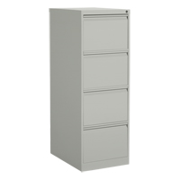 Classeur vertical, Acier, 4 tiroirs, 18-1/7" la x 25" p x 52" h, Gris Groupe Generik