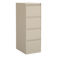 Classeur vertical, Acier, 4 tiroirs, 18-1/7" la x 25" p x 52" h, Beige Groupe Generik