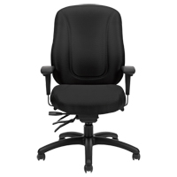 Overtime High Back Chair, Fabric, Black, 300 lbs. Capacity Groupe Generik