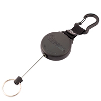Securit Retractable Key Holder, Polycarbonate, 28" Cable, Carabiner Attachment Groupe Generik