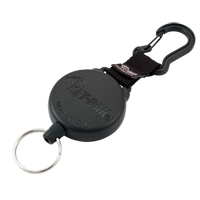 Securit Retractable Key Holder, Polycarbonate, 28" Cable, Carabiner Attachment Groupe Generik
