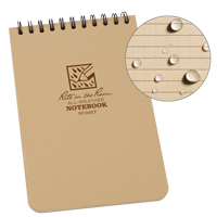 Pocket Top-Spiral Notebook, Soft Cover, Tan, 100 Pages, 4" W x 6" L Groupe Generik