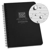 Side-Spiral Notebook, Soft Cover, Black, 64 Pages, 4-5/8" W x 7" L Groupe Generik