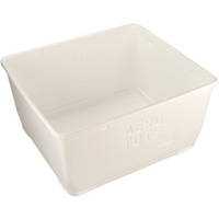 Food Storage Container, Plastic, 108 gal. Capacity, White Groupe Generik
