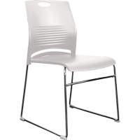 Chaises empilables s&eacute;rie Activ, Plastique, Hauteur 23", Capacit&eacute; 275 lb, Blanc Groupe Generik