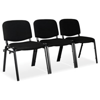 Chaises empilables, Tissu, Hauteur 32", Capacit&eacute; 250 lb, Noir Groupe Generik