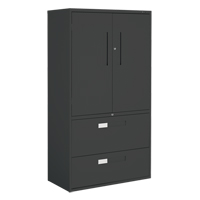 Armoire Multi-Stor, Acier, 3 Tablettes, 65-1/4" h x 36" la x 18" P, Noir Groupe Generik