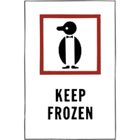 &eacute;tiquettes pour traitement sp&eacute;cial Keep Frozen, 6" lo x 4" la, Rouge/blanc Groupe Generik