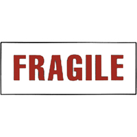 &eacute;tiquettes pour traitement sp&eacute;cial Fragile, 6" lo x 2" la, Rouge/blanc Groupe Generik