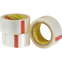 Scotch&reg; 375 Box Sealing Tape, Hot Melt Adhesive, 3.2 mils, 48 mm (1-22/25") x 50 m (164') Groupe Generik