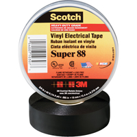 Rubans en vinyle Super 88 Scotch, 19 mm (3/4") x 20,1 m (66'), Noir, 8,5 mils Groupe Generik