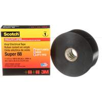 Ruban isolant en vinyle Super 88 Scotch, 38 mm (1-1/2") x 33 m (108'), Noir, 8,5 mils Groupe Generik
