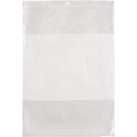 Sacs en poly avec espace inscriptible blanc, Refermable, 12" x 9", 2 mils Groupe Generik