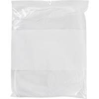 Sacs en poly avec espace inscriptible blanc, Refermable, 15" x 12", 2 mils Groupe Generik