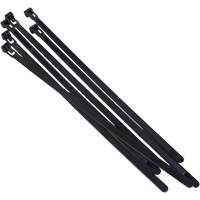 Attache-c&acirc;ble r&eacute;utilisable, Longueur 8", R&eacute;sistance &agrave; la traction 50 lb, Noir Groupe Generik