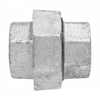 Union Pipe Fitting, 1/8", Galvanized Iron, FPT Groupe Generik