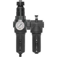 Manual Drain Filter, Regulator & Lubricator with Metal Bowl & Gauge Modulair 400, 1/2" NPT Groupe Generik