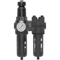 Manual Drain Filter, Regulator & Coalescing Filter with Standard Bowl Modulair 400, 1/4" NPT, 150 PSI, 9.1 fl. oz. Capacity Groupe Generik