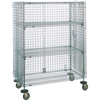 Security Carts, Chrome Plated, 21-1/2" x 68-1/2 x 50-1/2", 500 lbs. Capacity Groupe Generik