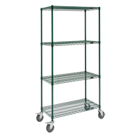 Wire Shelf Cart, Epoxy Finish, 36" x 80" x 24", 800 lbs. Capacity Groupe Generik