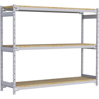 Wide Span Record Storage Shelving, Steel, 3 Shelves, 72" W x 18" D x 60" H Groupe Generik