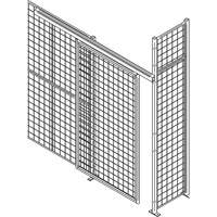 Porte &agrave; glissi&egrave;re robuste pour cloison en treillis m&eacute;tallique, 4' la x 8' h Groupe Generik