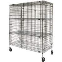Chariot de s&eacute;curit&eacute;, Chrom&eacute;, 60" x 69" x 24", Capacit&eacute; 500 lb Groupe Generik